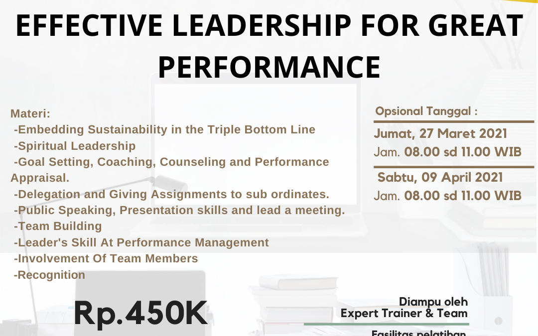 EFFECTIVE LEADERSHIP FOR GREAT PERFORMANCE (GRC001)