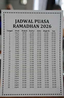 Jadwal Puasa Ramadhan 2026