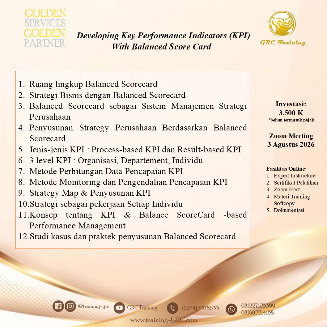 Developing Key Performance Indicators (KPI)